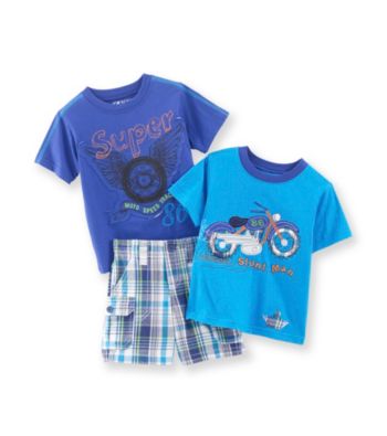 Nannette® Baby Boys' Blue 3-pc. Moto Set