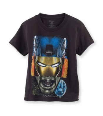 Marvel® Boys' 4-7 Black Short Sleeve Avenger Tee