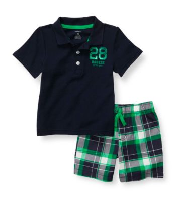 Carter's® Boys' 2T-4T Navy 2-pc. Polo Shortset