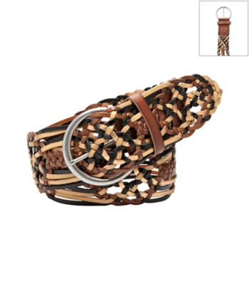 Fossil® Wide Woven Waist Belt