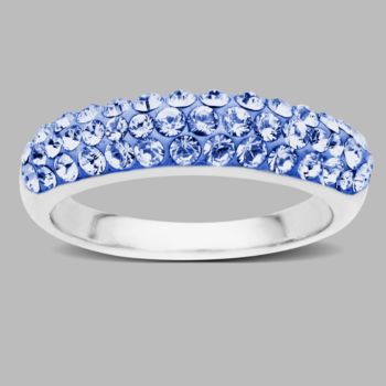 Impressions® and Sterling Silver Lavender Crystal Ring