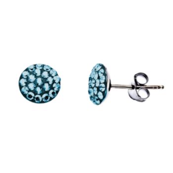 Impressions® Sterling Silver and Blue Crystal Earrings