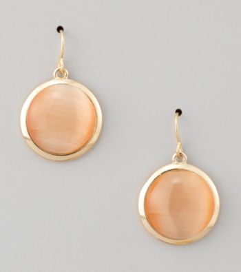 Studio Works® Silvertone Cat Eye Drop Earrings