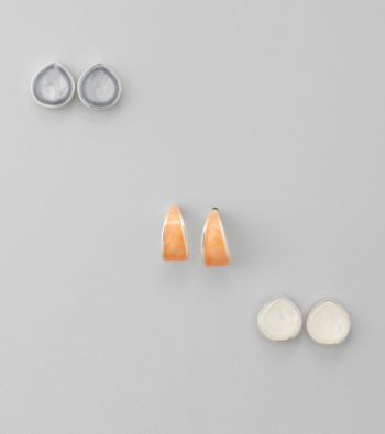 Studio Works® Silvertone Enamel Trio Earrings