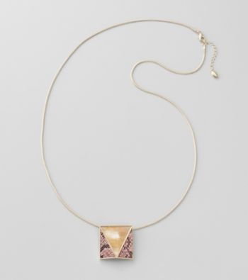 GUESS Goldtone Snakeskin Pendant Necklace