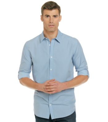 Calvin Klein Men's Long Sleeve Geo Print Woven Shirt