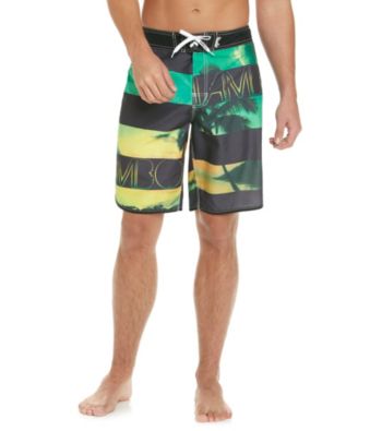 Mambo® Men's Scenic Stripe Dolphin Hem Board Short
