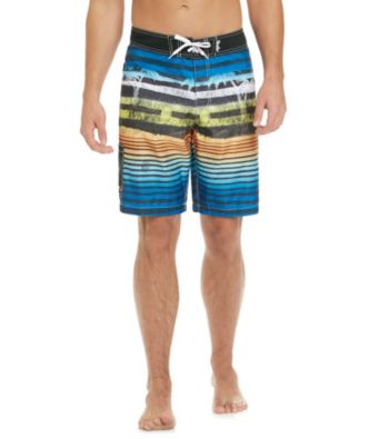 Mambo® Men's Blue/Orange Stripe Side Pocket Board Short