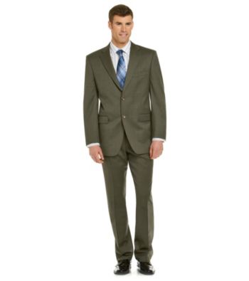 Jones New York® Men's Olive Althletic-Fit Check Suit