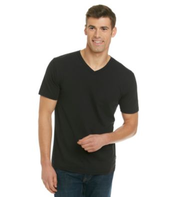 DKNY Jeans® Men's Short Sleeve Polished Jersey V-Neck Tee