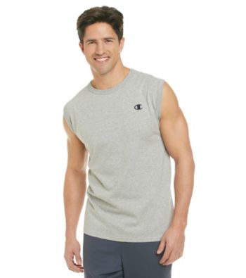 Champion® Men's Oxford Grey Jersey Muscle Tee
