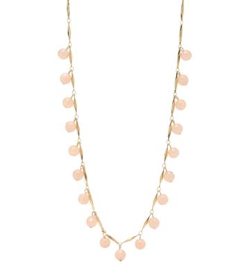 Fossil® Goldtone Necklace with Coral Bead Drops