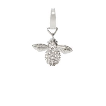 Fossil® Silvertone Bee Charm with Simulated Crystals