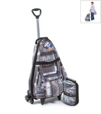 MaxToy Silver Spaceship 3D Roller BackPack Set