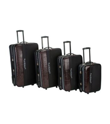 Rockland Polo Equipment® 4-pc. Brown and Black Luggage Set