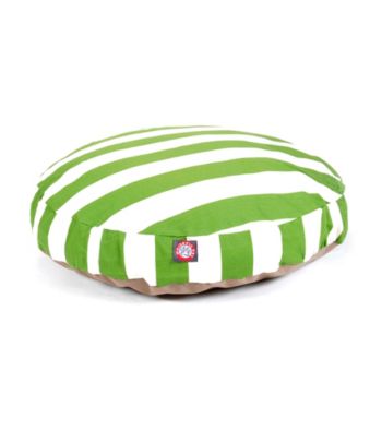 Majestic Home Goods Vertical Strip Medium Round Pet Bed
