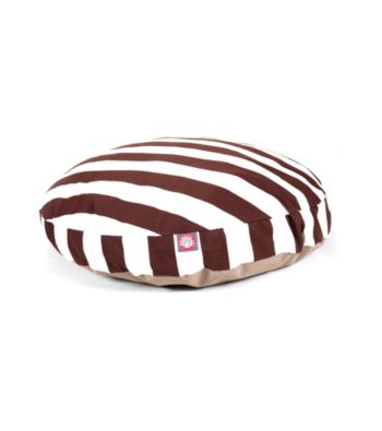Majestic Home Goods Vertical Strip Large Round Pet Bed