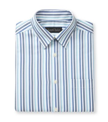 Kenneth Roberts Platinum® Men's Blue Sail Aqua Ribbon Stripe Dress Shirt