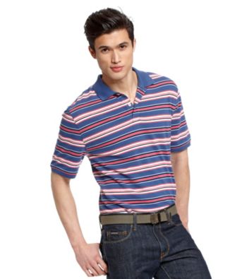 John Bartlett Consensus Men's Multi-Stripe Pique Polo