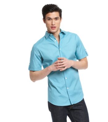 John Bartlett Consensus Short Sleeve Roll Tab Woven Shirt