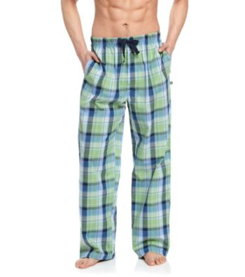 John Bartlett Statements Men's Olive Plaid Woven Pajama Pant