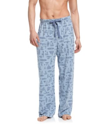 John Bartlett Statements Men's Blue Sailboat Printed Knit Lounge Pant