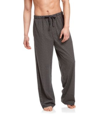 John Bartlett Statements Men's Black Dot Printed Knit Lounge Pant
