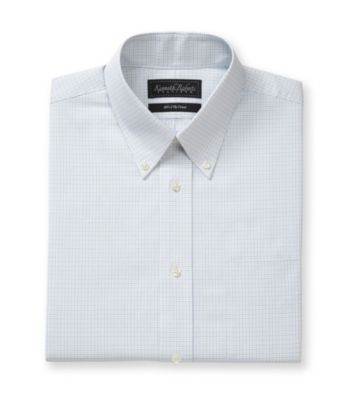 Kenneth Roberts Platinum® Men's Blue & Green Grid Dress Shirt