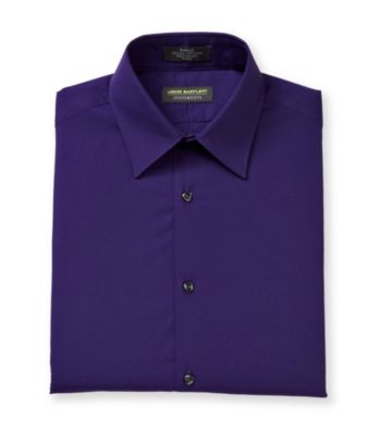 John Bartlett Statements Men's Plum Long Sleeve Dress Shirt