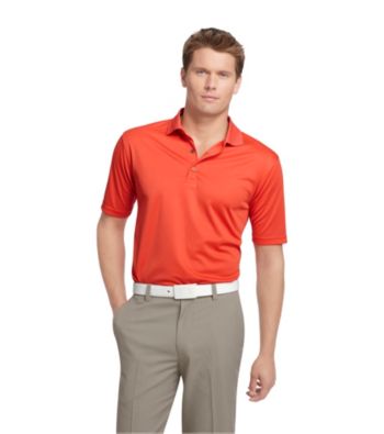 Izod® Men's Short Sleeve Poly Grid Texture Polo
