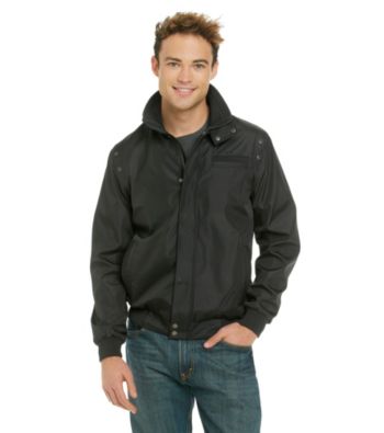 Calvin Klein Men's Black Bonded Motorcycle Jacket
