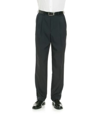 Savane® Men's Straight Fit Pleated Crosshatch Pant