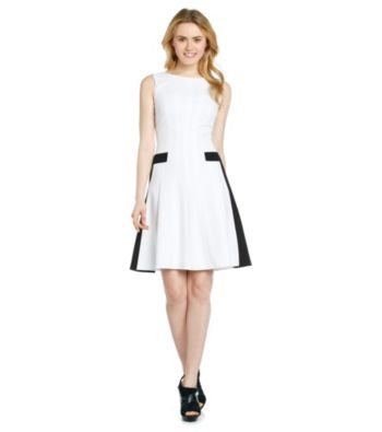 Calvin Klein Drop Waist Contrast Dress