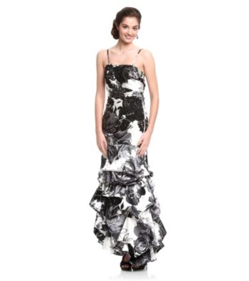 Jump® Juniors' Floral Print Pick-Up Ballgown