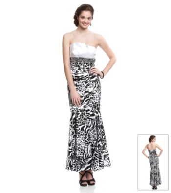 Jump® Juniors' Animal Print Mermaid Gown