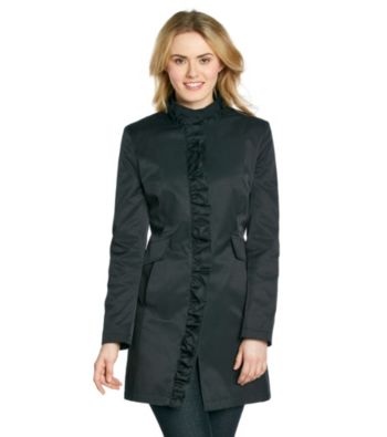 DKNY® Single Breasted Ruffle Walker