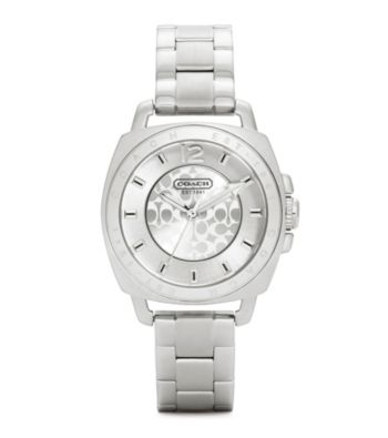 COACH STAINLESS STEEL BOYFRIEND MINI BRACELET WATCH