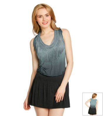 Oneworld® Ombre Romper Dress With Fringe