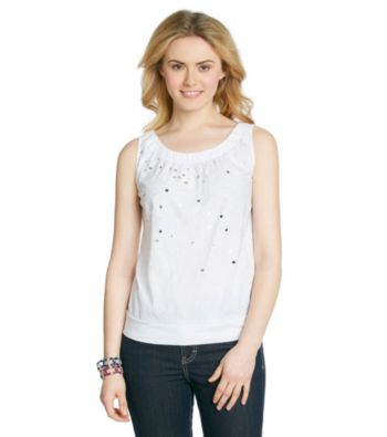 Relativity® Sequin Knit Boatneck Tank