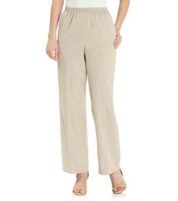 Alfred Dunner® Stretch Waistband Straight Leg Pant