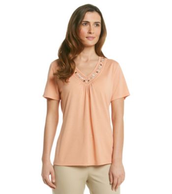 Alfred Dunner® V-neck Beaded Top