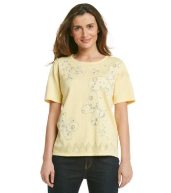 Alfred Dunner® Embroidered Crewneck Tee