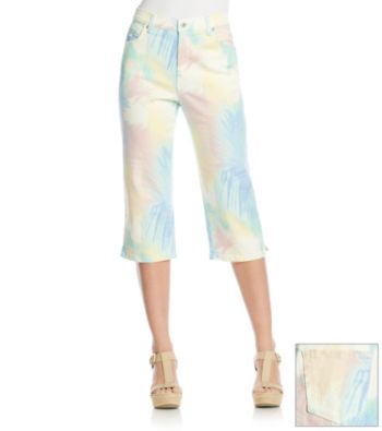 Gloria Vanderbilt® Amanda Sunset Cove Print Capri
