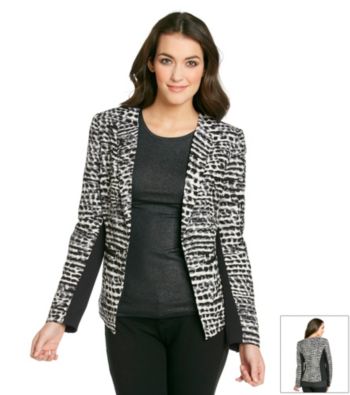 Calvin Klein Collarless Print Jacket