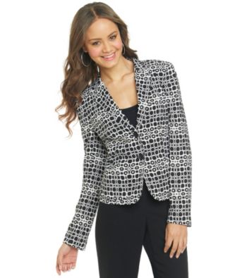Chaus Geometric Print Blazer