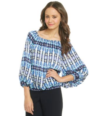 Chaus Ikat Print Blouse