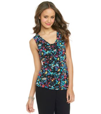 Cable & Gauge® Multi-Colored Patterned Mesh Tank