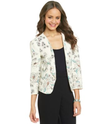 Black Rainn® Cropped Crepe Jacket