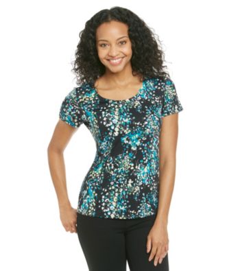 Notations® Petites' Floral Printed Tee