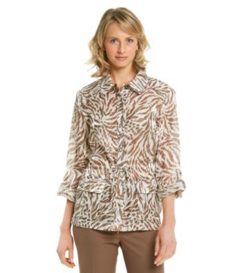 Alfred Dunner® Petites' Chelsea Market Animal Print Anorak Jacket
